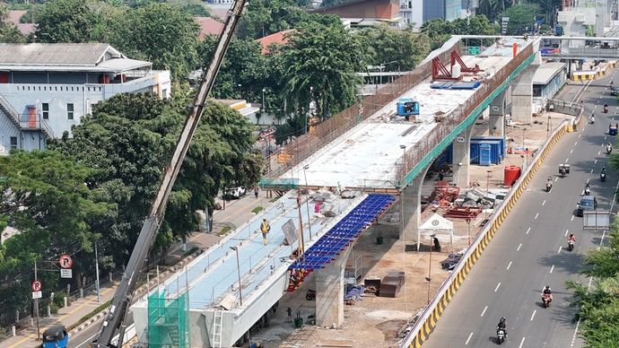 Proyek LRT Jakarta Fase 1B Velodrome-Manggarai 