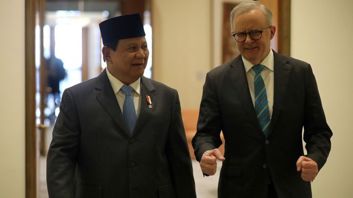 Prabowo Temui Perdana Menteri dan Menhan Australia di Canberra <b>(Istimewa)</b>