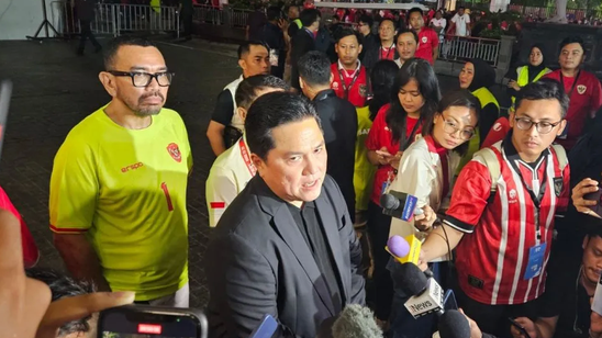 Erick Thohir Sumringah Timnas Indonesia Raih Kemenangan Pertama di Kualifikasi Piala Dunia