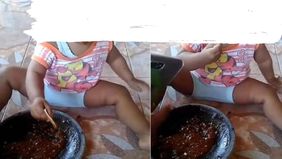 Baru-baru ini, sebuah video memperlihatkan seorang balita yang memakan sambal rujak hingga meneteskan air mata viral dan mengejutkan netizen.