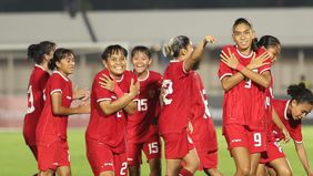 Timnas Putri Indonesia menang 5-1 atas Singapura dalam laga uji coba di Stadion Madya, Senayan, Selasa (28/5/2024).