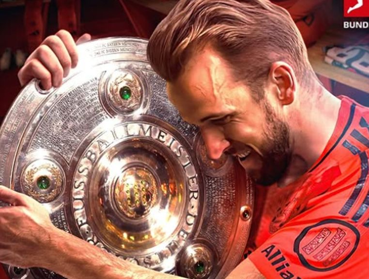 Harry Kane mengakhiri kutukannya setelah Bayern Munich memastikan gelar Bundesliga musim 2024/2025. <b>(Instagram Harry Kane)</b>