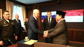 Menteri Pertahanan Republik Indonesia (Menhan RI) Prabowo Subianto melakukan pertemuan dengan Menteri Pertahanan Federasi Rusia, Andrey Belusov, di Rusia, Rabu, 31 Juli 2024.