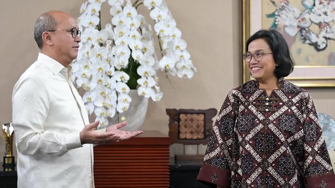 Menteri Keuangan (Menkeu) Sri Mulyani membagikan momen saat bertemu dengan CEO Danantara Indonesia Rosan Roeslani/Ist