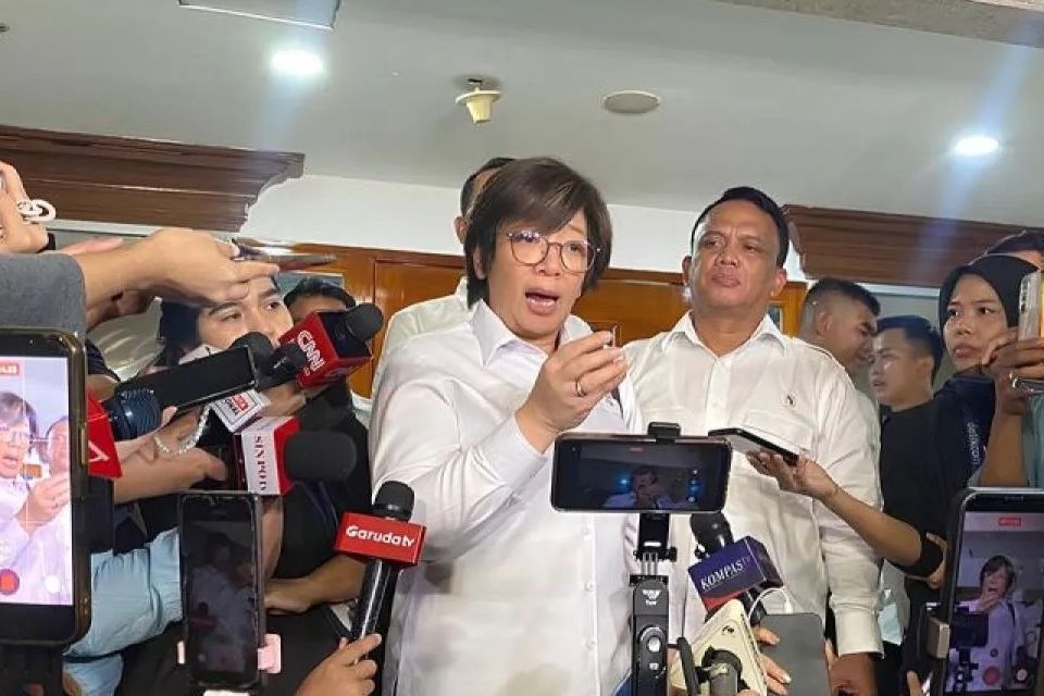 Wakil Kepala BGN Agustina Arumsari ditemui media usai rapat dengan Komisi IX DPR RI . <b>(Antara)</b>