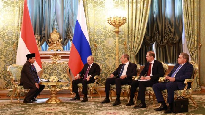 Menhan Prabowo Melakukan Pertemuan dengan Presiden Rusia Vladimir Putin <b>(Istimewa)</b>