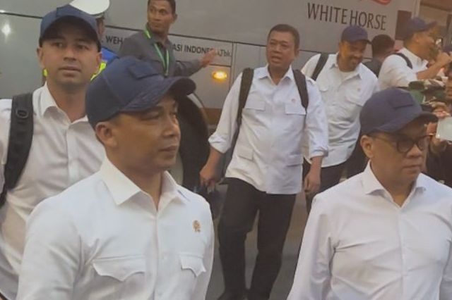 Menteri kabinet merah putih tiba di Akmil Magelang <b>(ANTARA)</b>