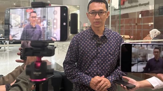 Juru Bicara Komisi Pemberantasan Korupsi Budi Prasetyo memberikan keterangan di Gedung Merah Putih KPK, Jakarta, Kamis, 18 Juni 2026.