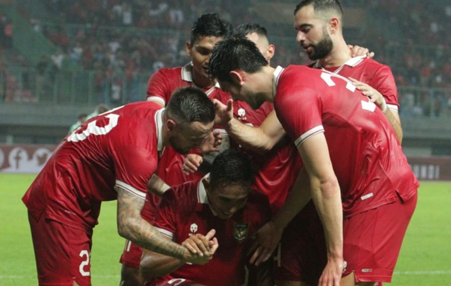 Timnas Indonesia merayakan gol di sebuah pertandingan <b>(Dok PSSI)</b>