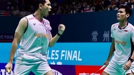 Rebut Gelar China Open 2025, Pasangan Baru Fajar/Shoibul Rayakan dengan Tarian Pacu Jalur