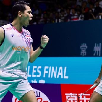 Rebut Gelar China Open 2025, Pasangan Baru Fajar/Shoibul Rayakan dengan Tarian Pacu Jalur