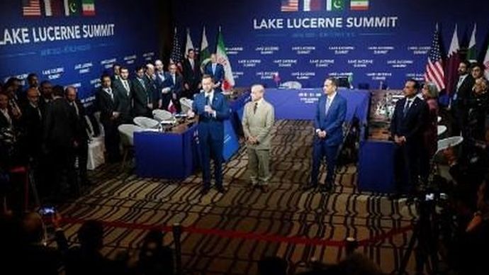 Iran dan Amerika Serikat (AS) telah memulai putaran pertama perundingan di Burgenstock, Swiss