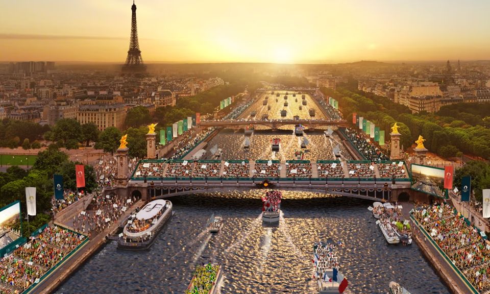 Sungai Seine saat acara pembukaan Olimpiade Paris 2024 <b>(Website Olimpiade Paris 2024)</b>