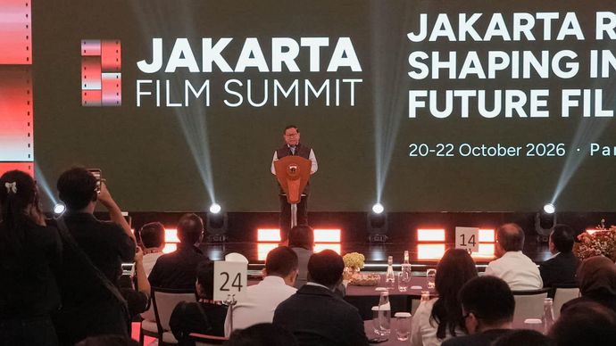 Pramono buka Jakarta Film Summit 2026 bertema Jakarta Shaping the Future of Film di Park Hyatt Jakarta, Jakarta Pusat, Selasa, 20 Oktober 2026.