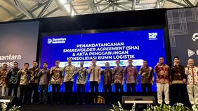 Tujuh Badan Usaha Milik Negara (BUMN) di sektor logistik resmi tergabung dalam satu entitas melalui penandatanganan Shareholder Agreement (SHA) dan Akta Penggabungan Konsolidasi di Jakarta, Selasa 30 Juni 2026.

