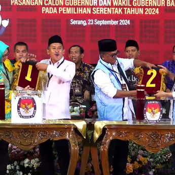 Pilkada Banten: Airin-Ade Nomor 1 dan Andra-Dimyati Nomor 2