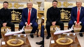 Presiden Amerika Serikat (AS) Donald Trump menggelar pertemuan dengan Presiden Ukraina Volodymyr Zelensky di Gedung Putih