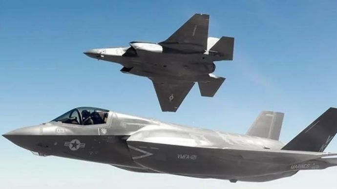 Jet tempur F-35 US Air Force. 