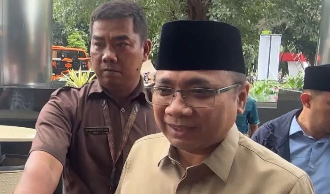 Mantan Menteri Agama Yaqut Cholil Qoumas di Kantor KPK. <b>(Antara)</b>