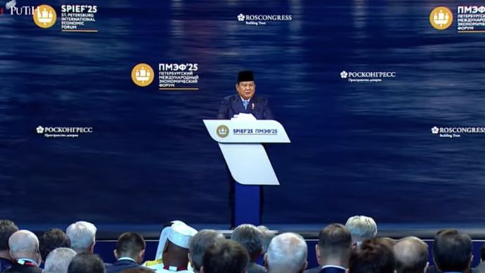 Prabowo Subiatan di SPIEF 2025