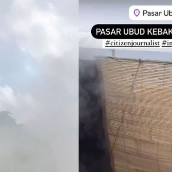 Geger 17 Agustus Pasar Ubud Bali Ditelan Si Jago Merah