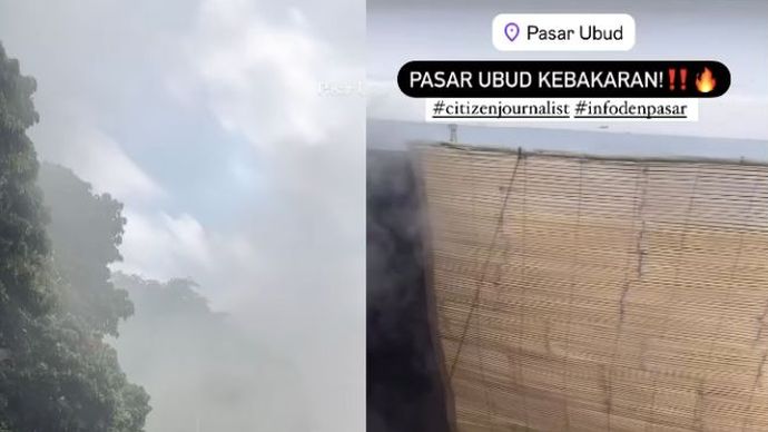 Pasar Ubud Bali Ditelan Si Jago Merah