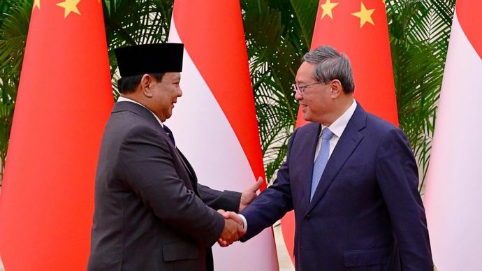 Presiden RI Prabowo Subianto bertemu dengan Perdana Menteri (PM) Tiongkok Li Qiang.