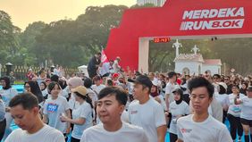  Merayakan HUT ke-80 RI, Istana gelar Merdeka Run bersama Menteri Sekretaris Negara (Mensesneg) Prasetyo Hadi, Sekretaris Kabinet (Seskab) Teddy Indra Wijaya, dan Menteri Pemuda dan Olahraga (Menpora) Dito Ariotedjo melepas ribuan pelari Merdeka Run 