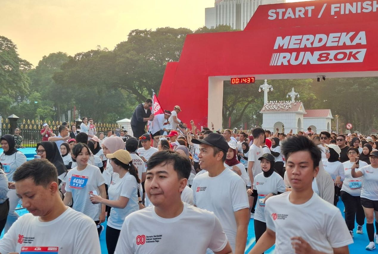 Rayakan HUT ke-80, Istana Gelar Merdeka Run <b>(NTV News / Zaki Islami)</b>