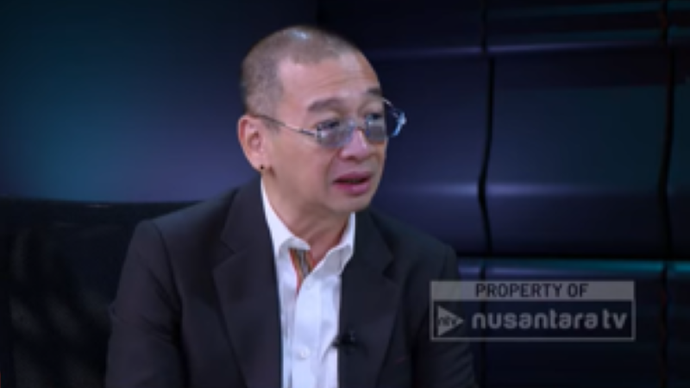 Justinus Lhaksana atau Coach Justin dalam acara DonCast di Nusantara TV