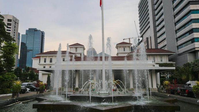Suasana gedung Balai Kota Pemerintah Provinsi DKI Jakarta