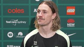 Jackson Irvine salah seorang pemain veteran yang akan memperkuat Australia saat berhadapan dengan timnas Indonesia.