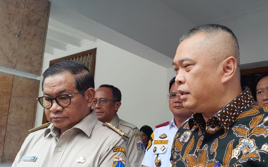 Pramono Anung dan Dudy Purwagandhi <b>(NTVNews.id/ Adiansyah)</b>