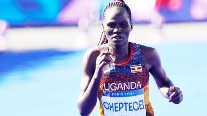 Rebecca Cheptegei yang sempat tampil di Olimpiade Paris 2024 tewas dibakar pacarnya.  <b>(Situs Paris Olympic 2024)</b>