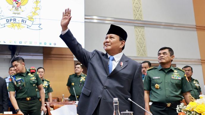 Menhan Prabowo Pamit ke Komisi I DPR RI <b>(Istimewa)</b>